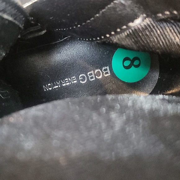 BCBGENERATION Black JL-JANISS Leather Criss-cross Zip Up Knee High Boot - Picture 14 of 16